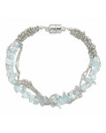Aquamarine Chip Chain Bracelet on a white background