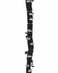 Black Crystal Bead Chain Necklace on a white background