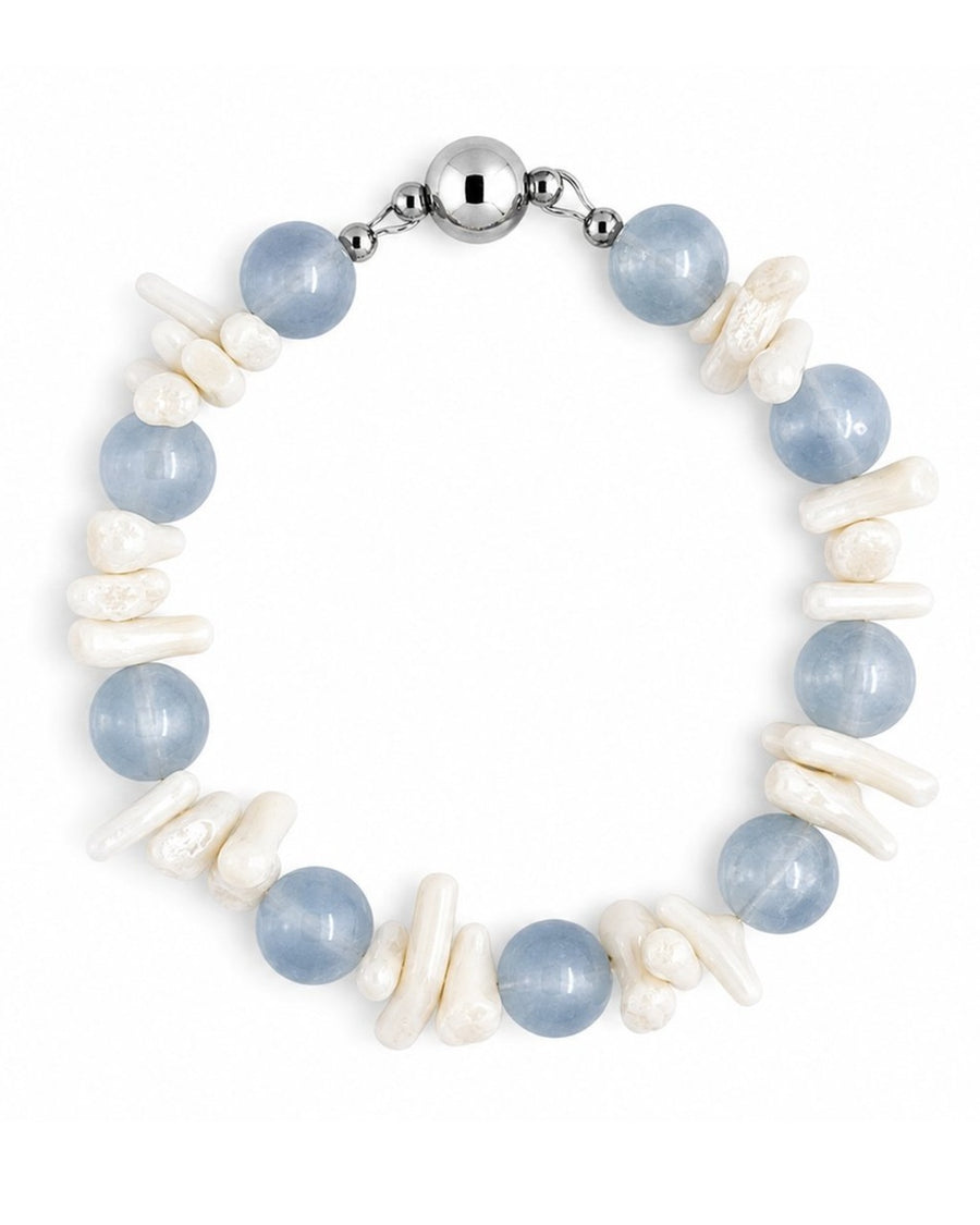 Blue Shell Pearl Bracelet