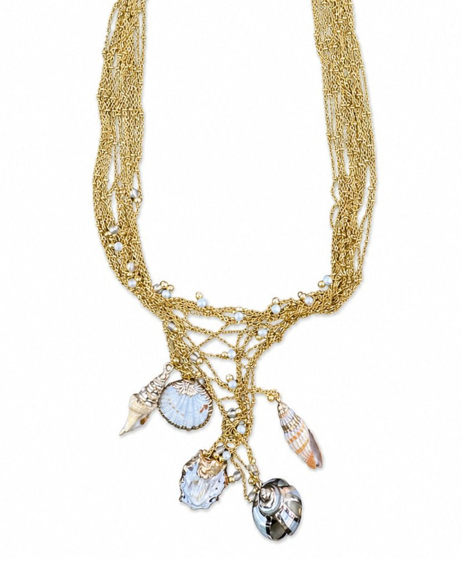 Gold Shell Charm Necklace
