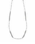 Silver Pearl Chain Necklace on a white background